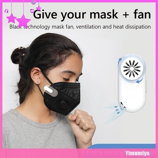 K1 ventilador portátil reutilizable para máscara facial Clip-On ventilador verano portátil deportes refrigeración filtro de aire Mini ventiladores