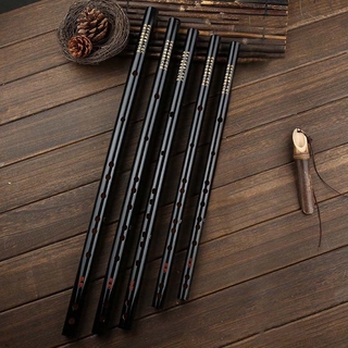 TIANYI Black Flute Chinese Traditional Musical Instruments Transverse Fife Lan Wang Ji Dizi Cosplay Accessory for Beginner Can Play Bamboo Mo Dao Zu Shi (2)