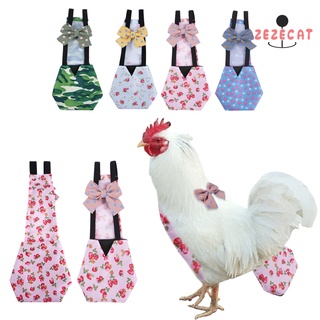 wzezecat ganso impresión impermeable lavable aves de corral pañales de tela de pollo con pajarita para granja