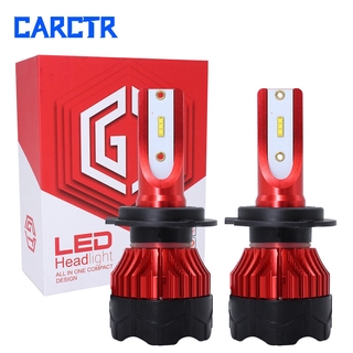 CARCTR bombillas LED para faros delanteros de coche H4 bombillas H1 H3 H7 H11 9005 9006 9004 9007 H13 880 72W UNIVERSAL luces de coche 1 par K5