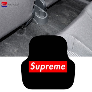 [listo Stock] alfombrilla de coche Cool Supreme letras patrón PVC Durable alfombra de piso trasero forro para vehículos