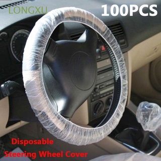 LONGXU 100Pcs/Lot Steering Covers Universal Auto Decoration Steering Wheel Cover Disposable Car-styling Creative Plastic High Quality Clear Car Accessories/Multicolor