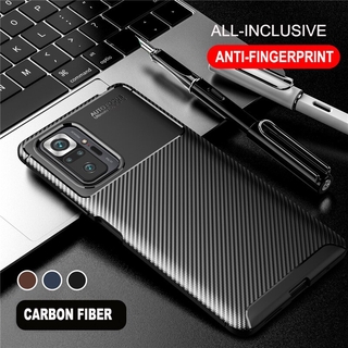 Carcasa Xiaomi Redmi Note 10s 10 Pro Max Cubierta De Fibra De Carbono Suave Silicona Fundas Protectoras
