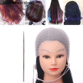 jfmx - gorra de silicona con aguja reutilizable para colorear cabello, tinte para el cabello