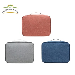Large Capacity Document Storage Bag Box Waterproof Document Bag Organizer Papers Storage Pouch Travel File Bag-Navy
