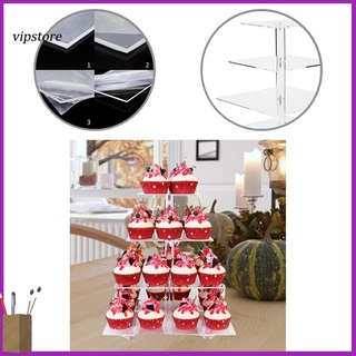 [vip] torre de exhibición de 4 niveles para tartas, disco, ecológico, para bodas (1)