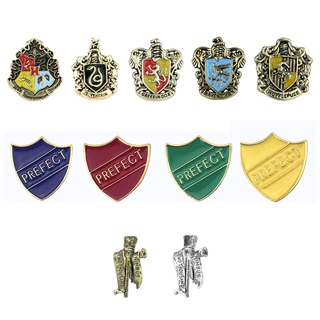 Moda Potter insignia Slytherin Ravenclaw símbolo de la escuela Metal insignia Pin broche Chespin disfraz accesorio botón adorno caliente (1)
