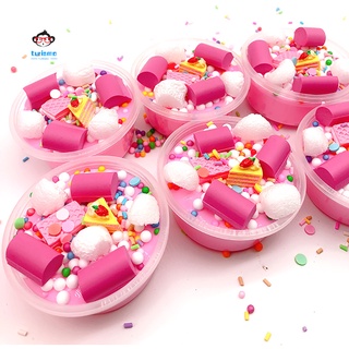<TUR> DIY Cake Beads Soft Non Sticky Putty Mud Plasticine Slime Anti-stress Kids Toy (8)