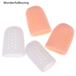 [wonderfulbuying] 2 piezas separadores de dedos del dedo del pie de silicona Gel separadores de dedos del pie tubo de maíz ampollas Protector de Gel caliente