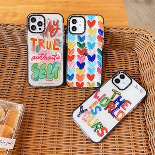 Casetify High Quality Color love Phone Case For IPhone 13 Pro 7 8 Plus X XS MAX XR Max TPU INS Fashion Shockproof TransparentSilicon Soft Case Back Cover For IPhone 11 Pro Max 12 Pro Max