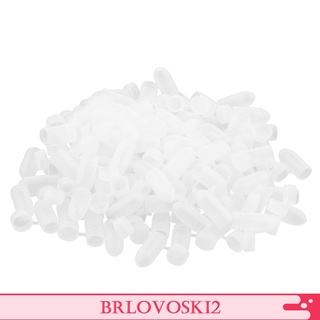 [brlovoskimx] 100 Pieces Portable Flip Lid Transparent Capsule Storage Containers Pill Box (7)