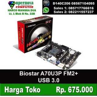 Amd Biostar A70U3P FM2plus USB 3.0 placa principal