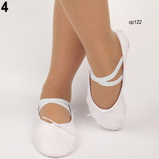 Op_mujeres niñas adulto suela suave Ballet zapatos de baile Fitness gimnasia zapatos de lona (5)