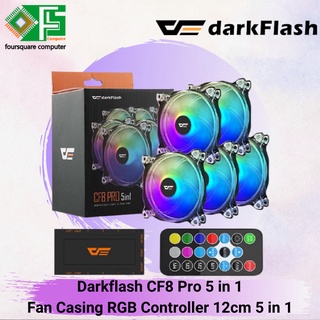 5 en 1 Darkflash CF8 PRO | Funda de ventilador 12cm RGB controlador