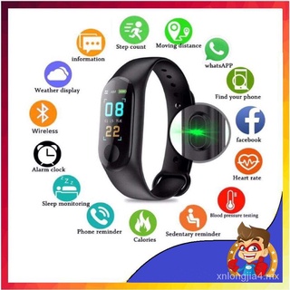 🙌 reloj inteligente m3/ m4/ m5 plus/pulsera bluetooth impermeable presión arterial ritmo cardíaco fitness reloj de calorías digital MyPA