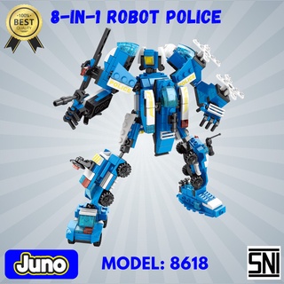 Lego juguetes ladrillos/bloques 8 en 1 policía Robot Compatible LEGO | 8618 (1)