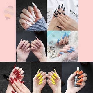 Nainina usa uñas arte falso parche de uñas pegatina acabada pieza de uñas Color puro europeo y americano parche de uñas parche colección de pegamento (1)