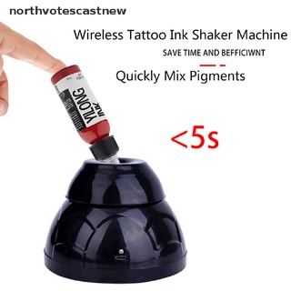 Northvotescastnew Rechargeable Wireless Tattoo Ink Pigment Shaker Stirrer Machine Polish Mixer NVCN