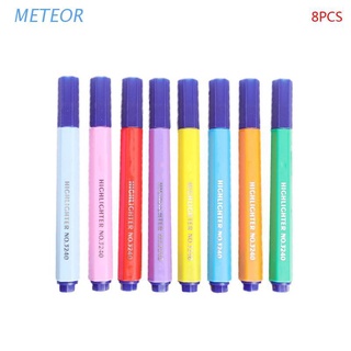 METE 8pcs/set Candy Color Highlighter Pen Marker Pastel Liquid Chalk Fluorescent Pencil Drawing