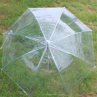 Transparente transparente paraguas de lluvia que realiza transparente recto paraguas sombrilla PVC cúpula para boda fiesta Favor hombres mujeres H1