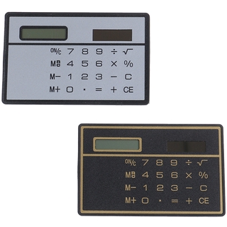 mini calculadora tamaño de tarjeta de crédito stealth escuela trampa bolsillo tamaño 8 dígitos