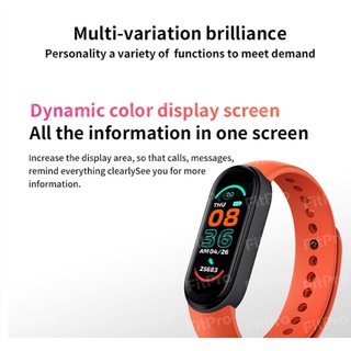 Reloj Inteligente m6 pulsera pantalla a color Ip67 Rastreador De ejercicios ritmo cardiaco Monitor De presión Arterial impermeable Para Celular Rtety (5)