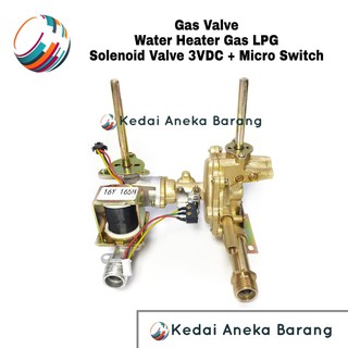 Válvula solenoide lpg calentador de agua válvula selenoide DC 3VDC Micro interruptor