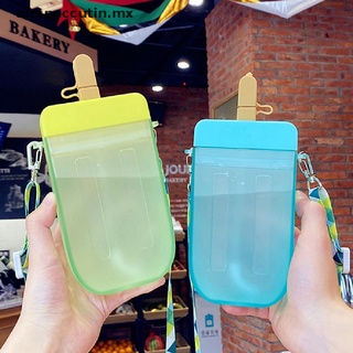 【airspeccutin】 Straw Cup Plastic Popsicle Water Bottle Outdoor Transparent Juice Drinking Cup [MX]