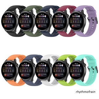 rhythmofrain - correa de silicona suave compatible con huawei watch3/3pro honor watch gs pro smart bracelet wirst correa de 22 mm