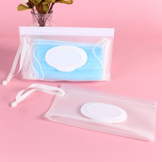 wolf1 ecológico servilleta bolsa de almacenamiento fácil de llevar caso de protección toallitas húmedas bolsa de clamshell caja reutilizable limpieza snap correa cosmética contenedor (6)