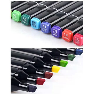 12 colores/set artista Alcohol Dual rotuladores - cepillo suave y puntas anchas arte permanente boceto marcadores para diseñar dibujo (2)