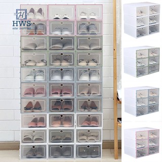 caja de zapatos de plástico transparente con diseño de tapa, almacenamiento de zapatos, herramienta de almacenamiento para el hogar