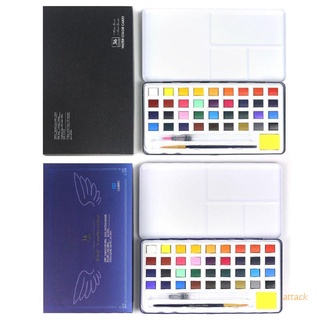 attack 36 colores plegable portátil pigmento sólido pintura acuarela set esencial para artistas estudiantes