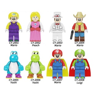 Mini Figuras Super Mario Bros Lego bloques de construcción armables Luigi (2)