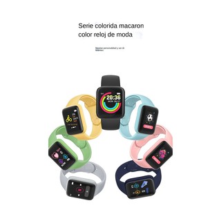 Y68 Macaron color Smart Watch Bluetooth con monitor de fitness / Presión arterial / Ritmo cardíaco Smartwatch masculino
