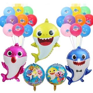 Globos De fiesta De cumpleaños De 68x52cm Baby Shark Foil para niños decoración De Baby Shower globos De temática oceánica/juguete infantil