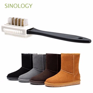 SINOLOGY Useful S Shape Shoes Cleaning 3 Sides Shoes Brush 15.70*4.20*3.20cm Plastic Black Soft Boots Nubuck Suede/Multicolor