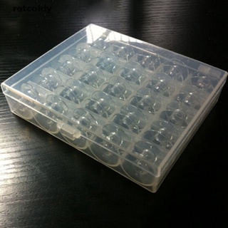 [retc] caja con 25 bobinas transparentes vacías máquina de coser carrete brother bebé cerradura individual m2 (5)