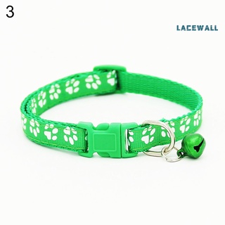 Lacewall moda perro cachorro gato gatito hebilla lindo pata impresión campana ajustable (7)