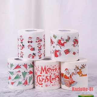 harlotte$$ servilleta de mesa de navidad para el hogar santa claus baño rollo de inodoro papel decoración de navidad