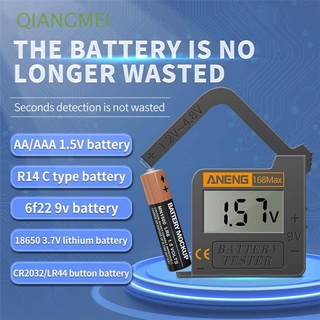 QIANGMEI Universal Capacidad Alta precisión Estado de la batería Probador de batería 168Max Portátil Batería de Litio Digital Pila de botón Indicador de capacidad