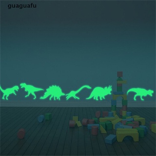 guaguafu 9 unids/set glow in the dark luminoso dinosaurios pegatinas niños habitación arte pared decoración mx (6)