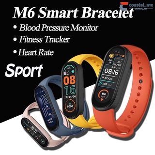 M6 Monitor de frecuencia cardíaca Smart pulsera impermeable podómetro pulsera inteligente para ciclismo bicicleta Coa.mx