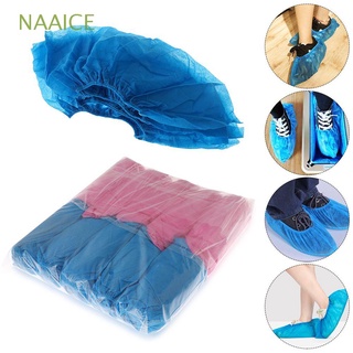 naaice - 100 fundas desechables para zapatos, impermeables, a prueba de polvo, elásticas, no tejidas, antideslizantes