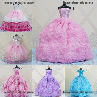 he5mx hecho a mano princesa boda vestido de fiesta vestido de ropa para muñecas regalo 210907