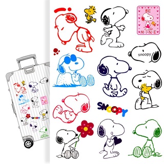 Pegatinas de dibujos animados lindos Snoopy maleta equipaje pegatinas Laptop guitarra jugador mano cuenta pegatinas