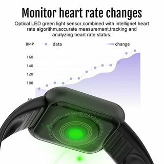 STHRee Reloj Inteligente Y68 D20 SmartWatch Bluetooth Pantalla Táctil Carga Inalámbrica Ejercicio Inteligente Frecuencia Cardíaca Monitoreo De Salud Pulsera Impermeable Reloj (5)