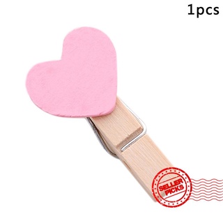 1 pza clip de madera de amor rosa/clip para fotos/niña/decoración de pared/habitación h9h2