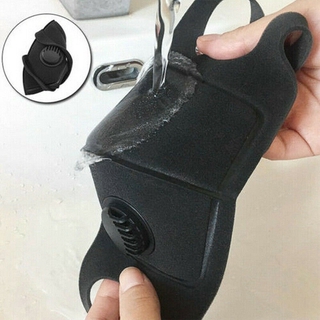 Mask Black Foldable Washable Muffle Breather Valve Reusable Breathable (4)