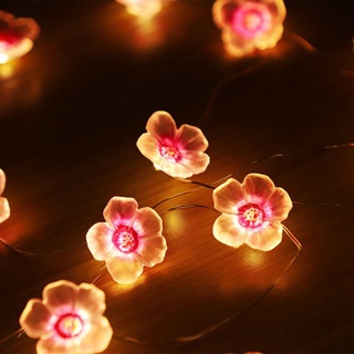 [longdan]luces de flores de cerezo 20 ledes luces de hadas para fiesta de dormitorio